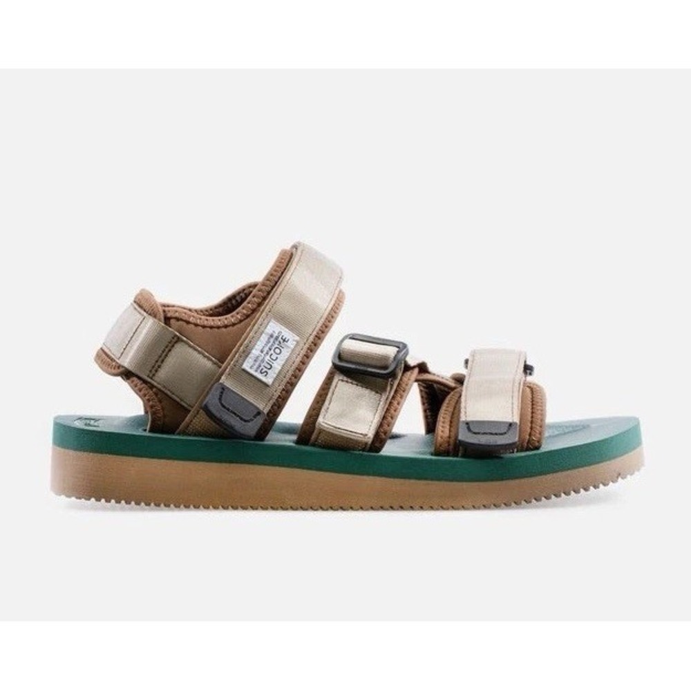 SUICOKE KISEE-V Khaki Green Men's US 10 UK9 EU43 Strappy Sandals Vibram Soles